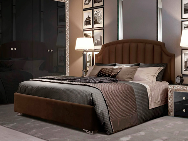 Кровать VERONA 2-х спальная (1,4 м) с под.мех. ВРКР140-1[3] (шоколадный ликёр)